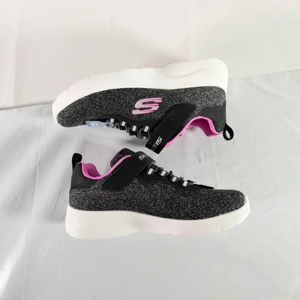Skechers Kids Girls Dynamight 2.0 Tried N True Black Pink Shoes 12.5 81324L